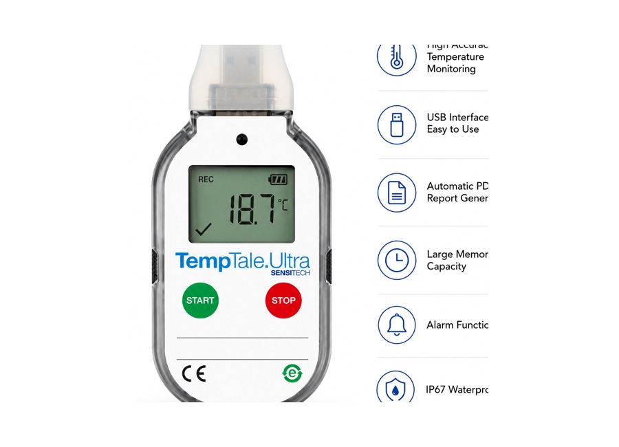 TempTale Ultra - WHO Pre-qualified Single Use Data Logger product view 3